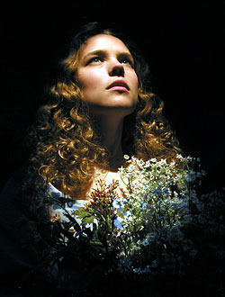 Angela Janda '04 as Ophelia in Doug Huff's play, Ophelia.