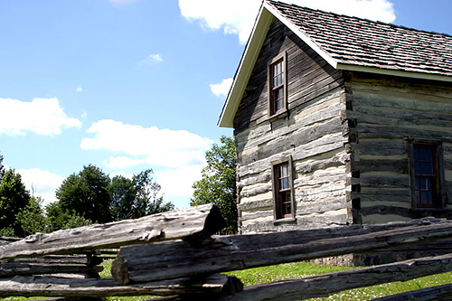  Built in 1866 by Swedish pioneers, the Borgeson Family Cabin was moved to the arboretum and restored in 1986.