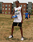A student learns to throw a frisbee for disc golfing at last year’s NYSP. 