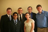Back Row: Ben Smith, Hon. Paul Magnuson, Mike Marcotte, and Mike Rueckert. Front Row: Asitha Jayawardena, Fatima-Zahra Elattir.