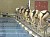 The women prepare for the start of the 400 individual medley.