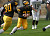 Matt Diercks intercepts a pass versus Augsburg and returns it 100 yards for a touchdown