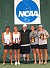 Pictured (l to r): Lauren Hom, Kara Smiley, Coach Carlson, Tara Houlihan, Lyndsey Palen