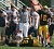 Kevin Hegland (#16) celebrates Brian Evans recovering a fumble for the Gusties.
