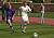 Jenna Iaizzo pushes the ball out of the defensive end for Gustavus