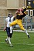 Wade Vrieze makes an interception for the Gusties.