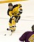 Junior Jon Keseley moves toward center ice with the puck.