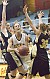 Bri Monahan splits the defense for two of her career-high 32 points.