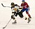 Cody Drysdale speeds past a Johnnie defender on a breakaway in the third period.
