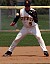 Senior Aaron Madson makes a play on a ball at third base.  Madson homered twice during game two.