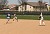 Nate Ruff flips the ball to Mike DesLauriers to get the lead runner out.