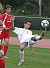 Mike Butterworth kicks the ball.