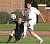 Mike Butterworth beats the defender on his first goal of the season.