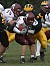 Senior defensive lineman Kory Wermerskirchen collected four tackles in his final home game as a Gustie.