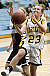 Ashley Raymo drives in for a layup.