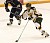 Ben Olilla rushes the puck up the ice for the Gusties.