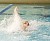 Scott Hagemeyer set a new pool record in the 100 backstroke.