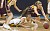 Kenzie Consoer dives for a loose ball.