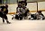 Senior goaltender makes one of his 24 saves against the Cobbers on Friday night.
