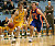 Dan Schmidtknecht drives for two of  his six points.