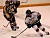 Rory Dynan pushes the puck up the ice.  Dynan registered three assists in the game.