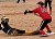 Rachael Click slides safely into third base.