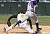 Pat Siering stretches to nip a St. Thomas baserunner at first base in game one. (Brian Fowler Photo)
