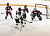 Nara Higano and Laura Hillman screen Blazer goaltender Abbie Helminen.