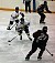 Kathryn DelZoppo skates the puck out of the Gustavus zone.