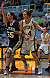 Julia Schultz of Gustavus battles Annagret Nautsch of Bethel for position on the block.