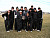 The Gustavus women's golf team with its first place plaque after winning the Wartburg Invitational.