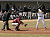 Spencer Campion waits for the delivery from Adam Johnson in the first game.