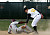 Mike DesLauriers applies the tag at second base.