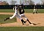 Mike DesLauriers tries to beat out the throw to first base.