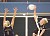 First year outside hitter Jennifer Thelemann powers down a kill against the Royals