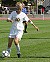 Jenna Iaizzo, who scored the Gusties final goal against Bethel, brings the ball up the field.