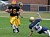 Kevin Hegland intercepts a pass and returns it 45 yards for Gustavus