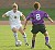 Janna Castellano brings the ball up the field for the Gusties.