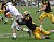 Defensive end Jerry Millan sacks St. Thomas quarterback Ryan Jansen.