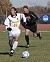 #15 Joe Hartwell dribbles up field in last year's national tournament game versus Wartburg.