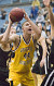 Phil Sowden looks for a basket.