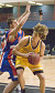 Trevor Wittwer looks for an open lane to the basket.