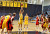 Trevor Wittwer makes one of his six free throws in the game.  He finished with 25 points.
