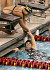 Jonna Berry is congratulated after swimming the anchor leg of a relay.  (Photo Courtesy of Ryan Coleman, d3sports.com)