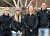 Coach Jed Friedrich and the national qualifiers from the Gustavus women's Nordic ski team