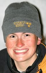 Senior Kelly Damrow led the Gusties on Saturday by placing seventh in the classic race.