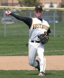 Third baseman Nate Bower fires over to first for an out.