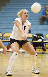 Jessica Plemel positions herself for a bump set