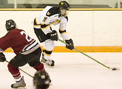 Junior Mike Hosfield scored a pair of goals against the Pipers