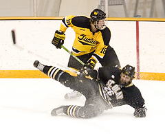 John Arundel sends an Ole to the ice.